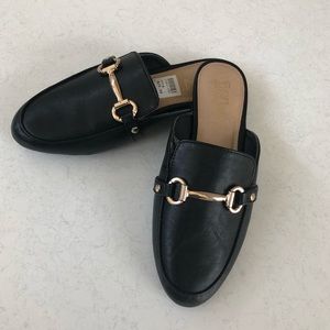 Black loafers